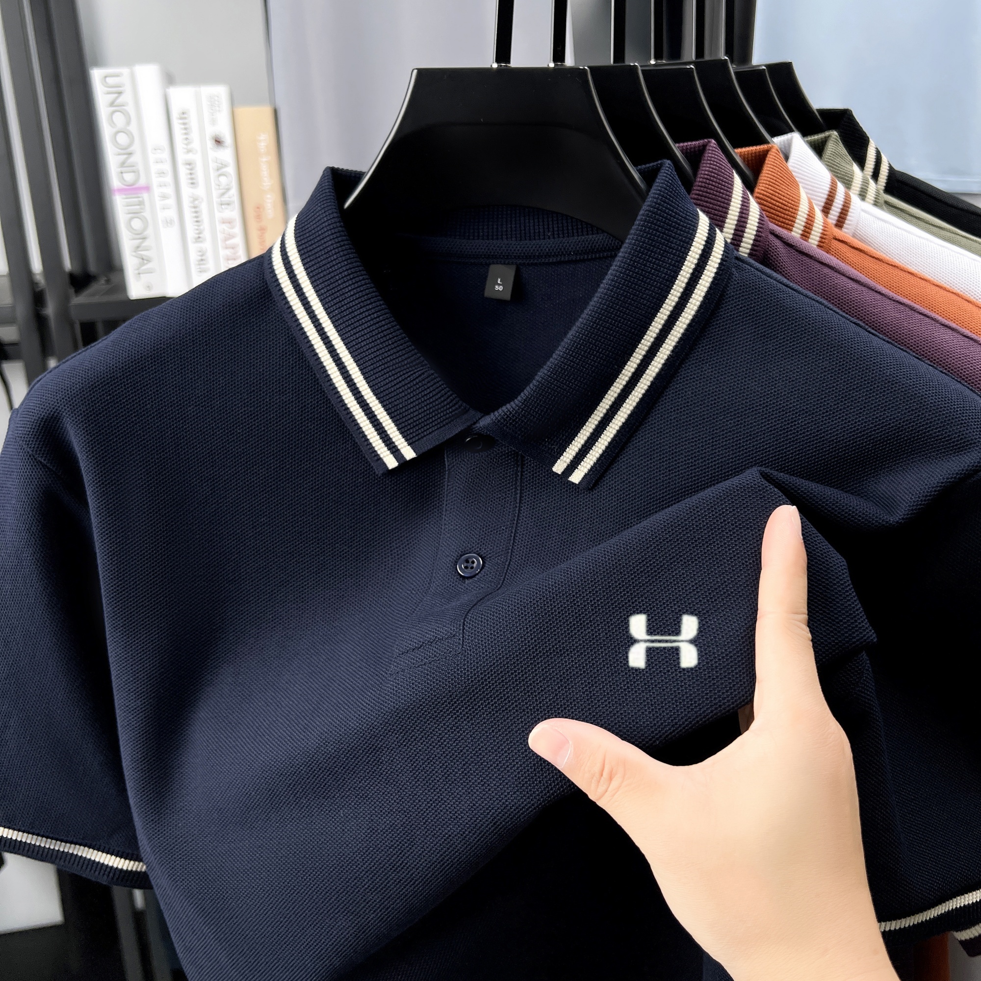 Camisas Polo de Cuello Rayado  - Polo Shirt Pique reseña y precio