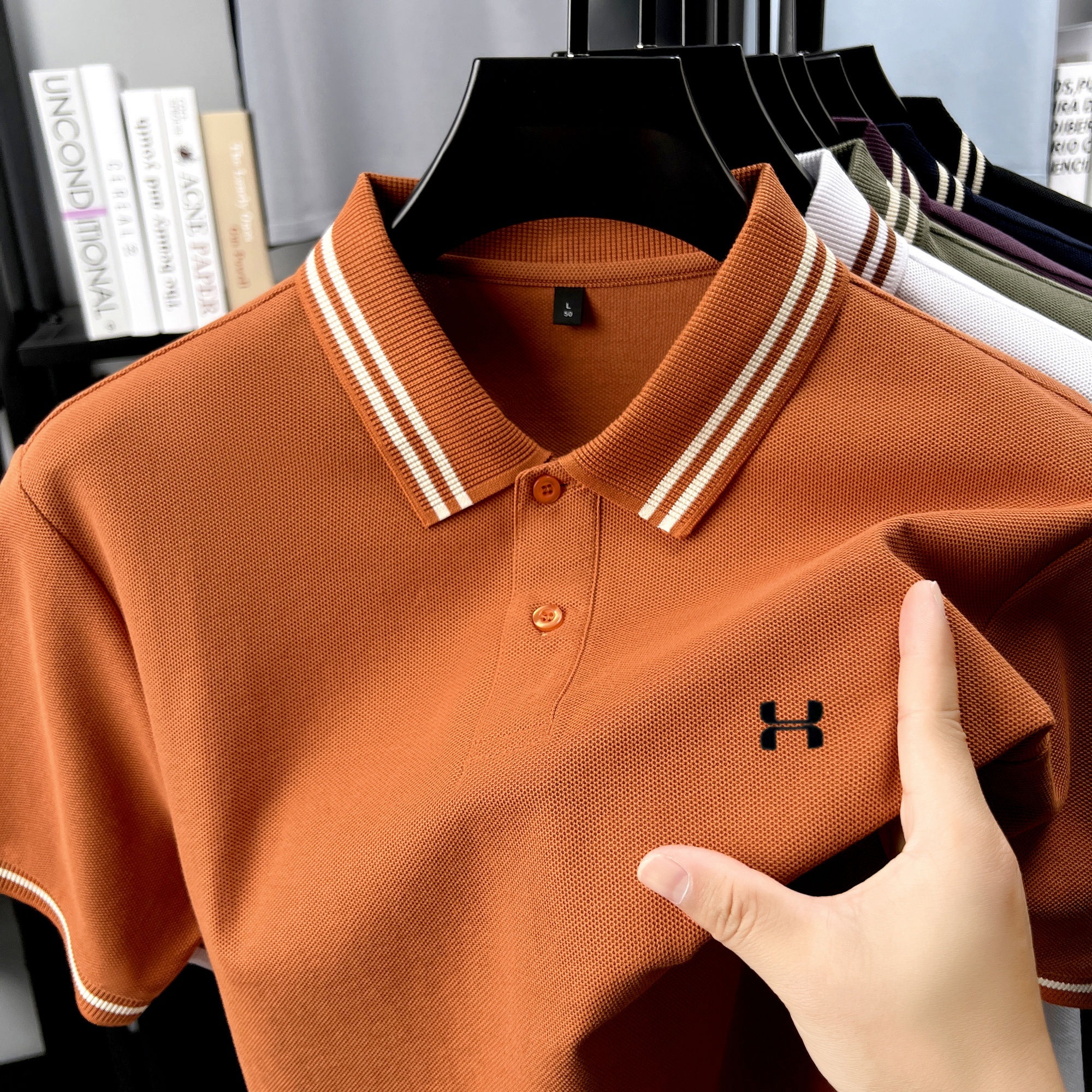 Camisas Polo de Cuello Rayado  - Polo Shirt Pique reseña y precio