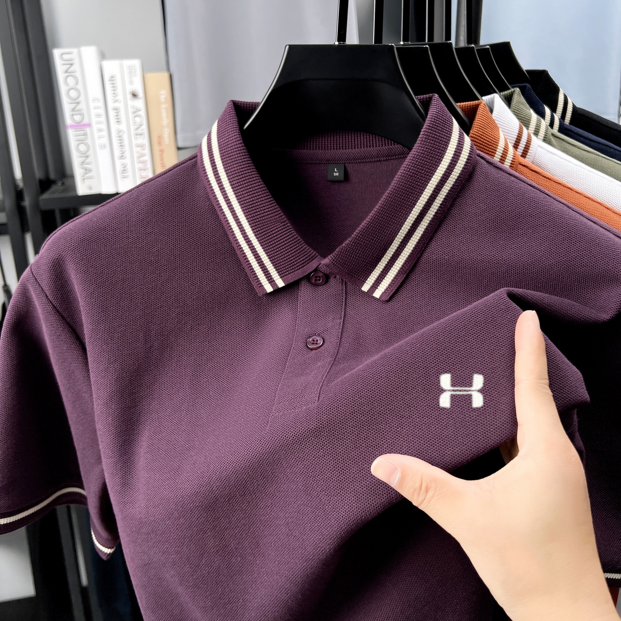 Camisas Polo de Cuello Rayado  - Polo Shirt Pique reseña y precio
